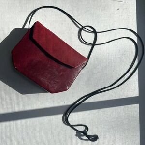 Burgundy cross body mini purse